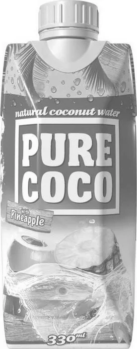 Pure Coco Kokosová voda s příchutí ananasu 330ml